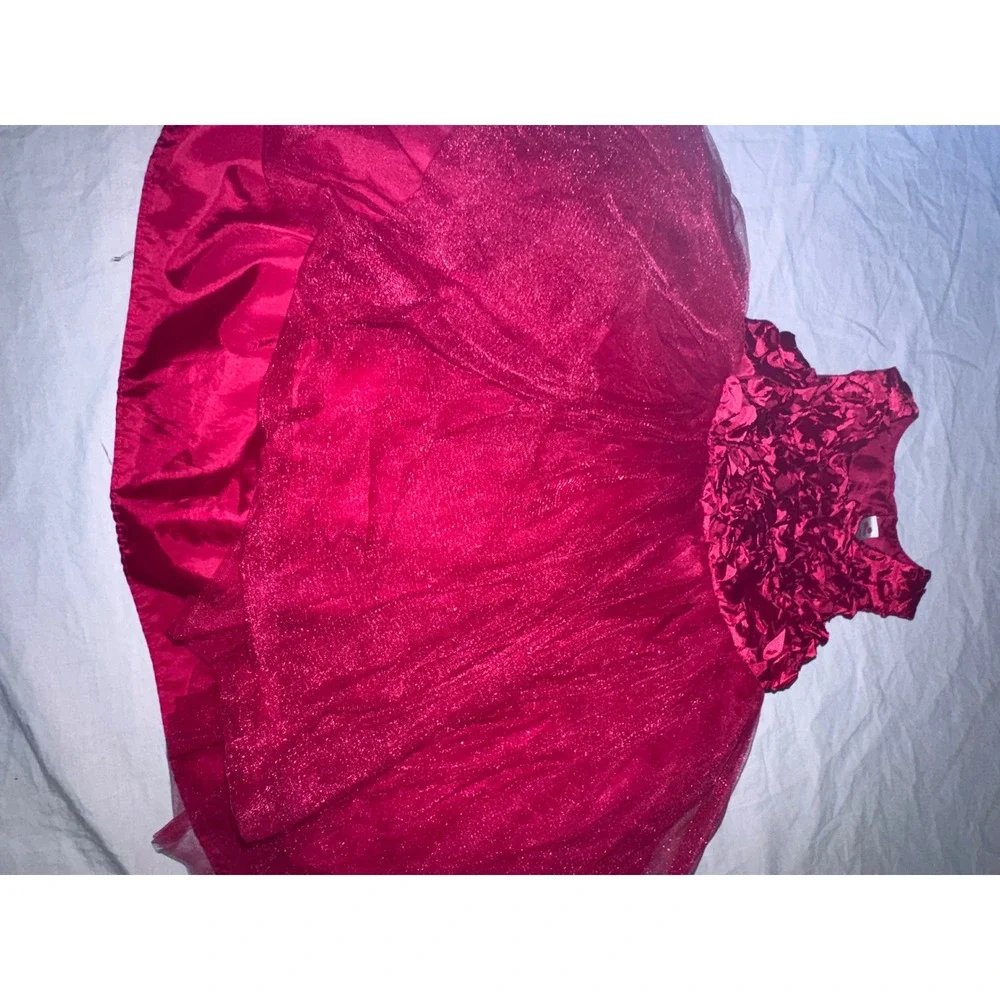 Cherokee Toddler‎ Girl Red Rosette Glitter Tulle Party Dress 2T Holiday Special